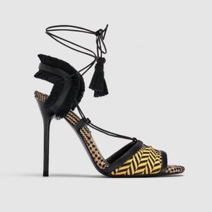 NWT Zara Tassel Sandals size 38